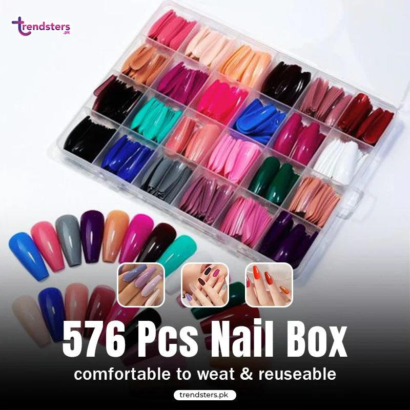 Nail Art Box All-in-One Collection || 576 Pcs