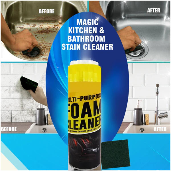 Multi-Purpose Foam Cleaner Spray For Kitchen – Toilet Pack Of 1 999/-  Pack Of 3 1499/- Pack Of 5 1799/- Pack Of 7 2499/-